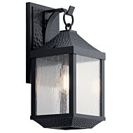 Springfield 1-Light Outdoor Wall Mount in Distressed Black