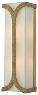 Currey & Company 2 Light 24 Inch Carthay Wall Sconce in Natural and Dark Contemporary Gold Leaf