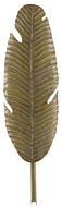 Currey & Company 28 Inch Tropical Leaf Wall Sconce in Vintage Brass