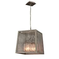 Kalco Highland 4 Light 14 Inch Pendant Light in Country Iron