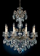 La Scala 8-Light Chandelier in Etruscan Gold