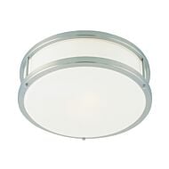 Conga 1-Light LED Flush Mount in Brushed Steel