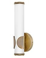 Femi Small LED Bathroom Vanity Light in Lacquered Brass