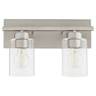 Carter 2-Light Bathroom Vanity Light in Satin Nickel