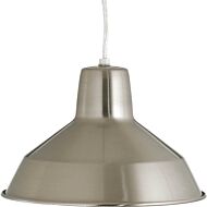 Metal Shade Pendant 1-Light Pendant in Brushed Nickel