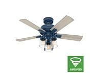 Hunter 3 Light 44 Inch Indoor Ceiling Fan in Indigo Blue