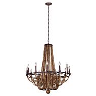 Beechwood 12-Light Chandelier in Royal Mahogany