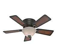 Hunter Conroy 2 Light 42 Inch Indoor Flush Mount Ceiling Fan in Onyx Bengal