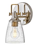 Easton 1-Light Bathroom Vanity Light in Polished Nickel