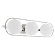 Belmont 3-Light Bathroom Vanity Light in Polished Nickel