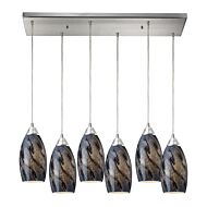 Galaxy 6-Light Pendant in Satin Nickel