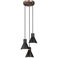 Sea Gull Towner 3 Light 18 Inch Pendant Light in Satin Brass