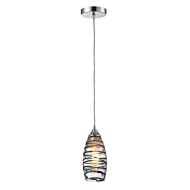 Twister 1-Light Mini Pendant in Polished Chrome