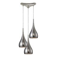 Lindsey 3-Light Pendant in Satin Nickel