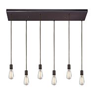 Menlow Park 6-Light Pendant in Oiled Bronze