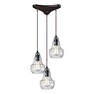 Menlow Park 3-Light Pendant in Oiled Bronze