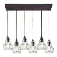 Menlow Park 6-Light Pendant in Oiled Bronze