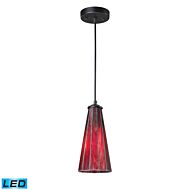 Lumino 1-Light LED Mini Pendant in Inferno Red