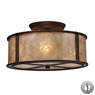 Barringer 3-Light Semi-Flush Mount in Aged Bronze