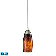 Milan 1-Light LED Mini Pendant in Satin Nickel