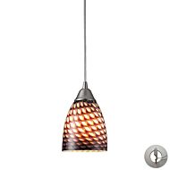 Arco Baleno 1-Light Mini Pendant in Satin Nickel