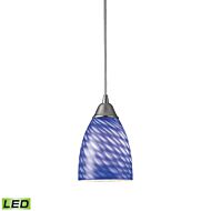 Arco Baleno 1-Light LED Mini Pendant in Satin Nickel