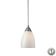 Arco Baleno 1-Light Mini Pendant in Satin Nickel