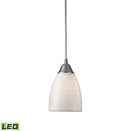 Arco Baleno 1-Light LED Mini Pendant in Satin Nickel