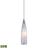 Lungo 1-Light LED Mini Pendant in Satin Nickel