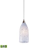 Verona 1-Light LED Mini Pendant in Satin Nickel