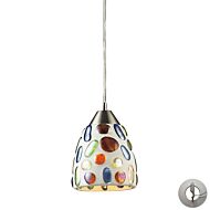 Gemstone 1-Light Mini Pendant in Satin Nickel