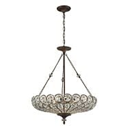 Christina 6-Light Chandelier in Mocha