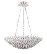 Crystorama Broche 6 Light 11 Inch Traditional Chandelier in Matte White