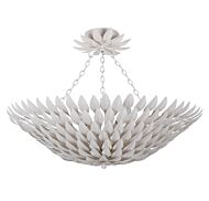 Crystorama Broche 6 Light 25 Inch Ceiling Light in Matte White