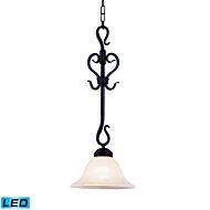 Buckingham 1-Light LED Mini Pendant in Matte Black