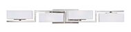 Meridian 4-Light Bathroom Vanity Light Bar in Satin Platinum