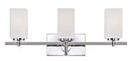 Dakota 3-Light Bathroom Vanity Light Bar in Chrome