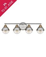 Hinkley Fletcher 4-Light Bathroom Vanity Light In Polished Nickel