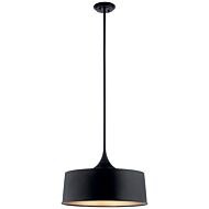 Elias 1-Light Convertible Convertible Pendant/Semi-Flush Mount in Black