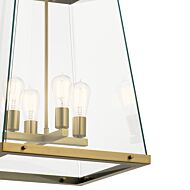 Kichler Darton 4 Light 18 Inch Pendant Light in Brushed Natural Brass