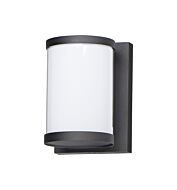 Barrel 1-Light LED Outdoor Wall Sconce in Black