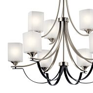 Kichler Tula 9 Light Transitional Chandelier in Brushed Nickel