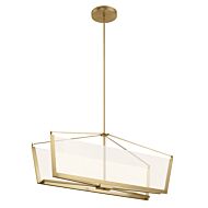 Calters 2-Light LED Linear Chandelier in Champagne Gold