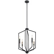 Armand 4-Light Foyer Pendant in Black