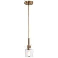 Aivian 1-Light Mini Pendant in Weathered Brass