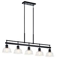 Eastmont 5-Light Linear Chandelier in Black