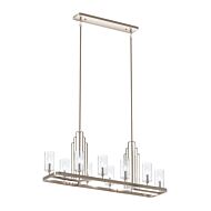 Kimrose 10-Light Linear Chandelier in Polished Nickel