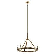 Emmala 6-Light Chandelier in Brushed Natural Brass