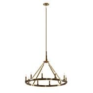 Emmala 10-Light Chandelier in Brushed Natural Brass