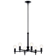 Torvee 6-Light Chandelier in Black